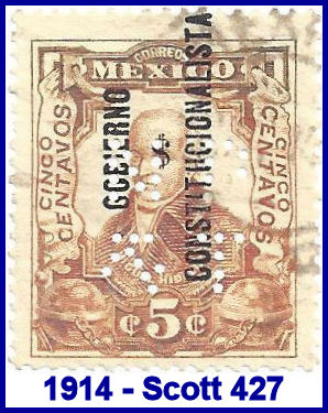 National Paper & Type Company 1914 perfin